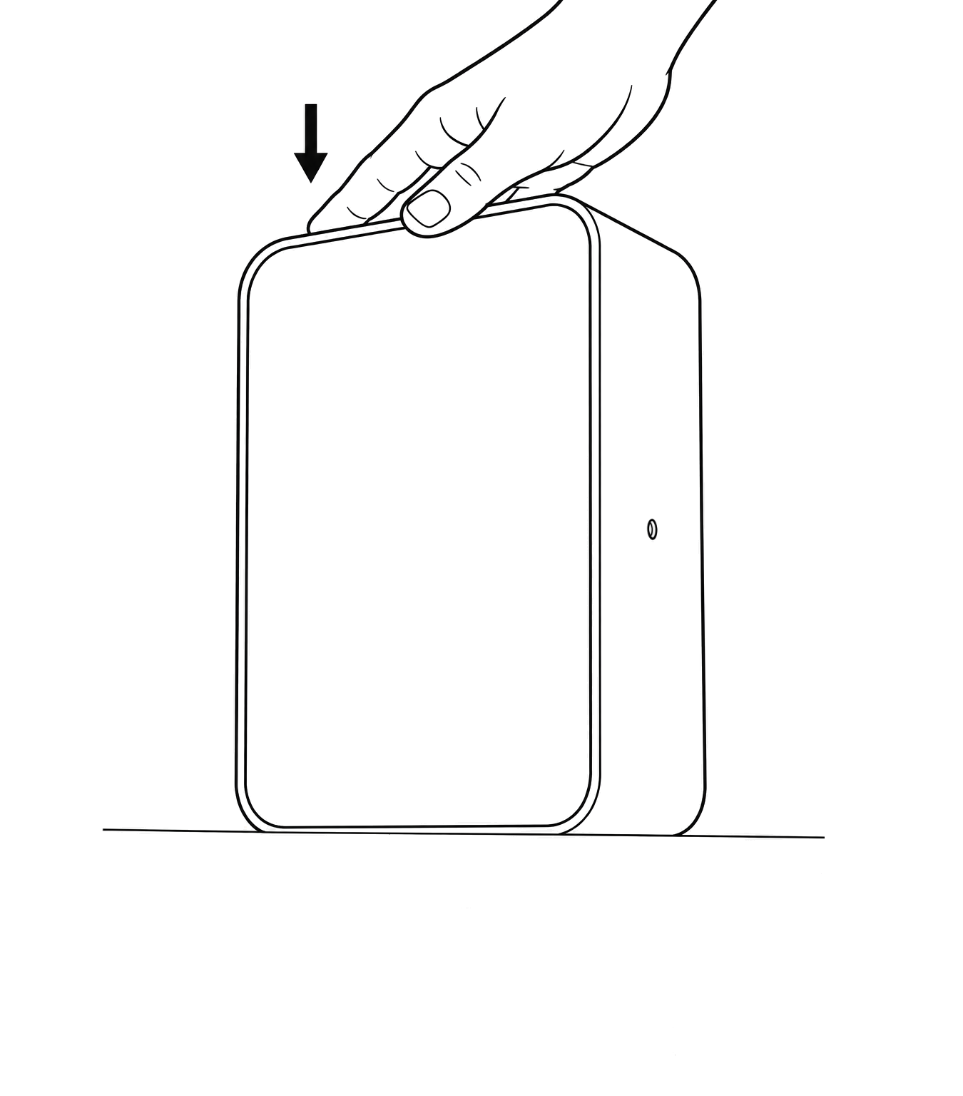 03: Press the lamp body down onto a clean, flat surface.